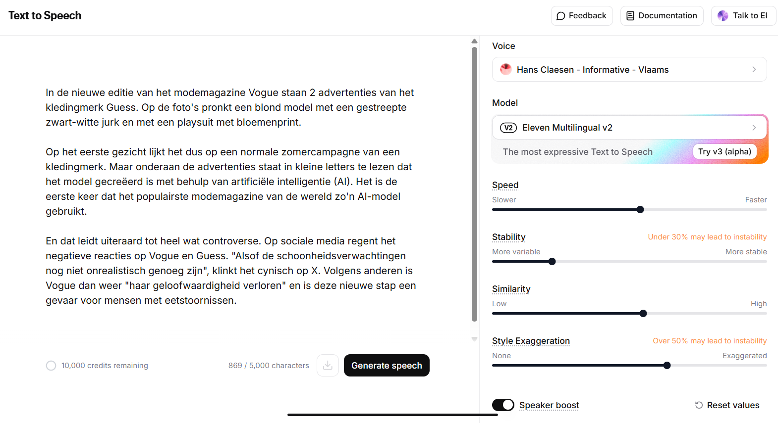 Elevenlabs text-to-speech